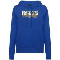 Kansas City Royals Levelwear Women's Adorn Retro 3D Pullover Hoodie - Royal Hoodies