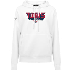 Minnesota Twins Levelwear Women's Adorn Retro 3D Pullover Hoodie - White Hoodies