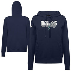 Seattle Mariners Levelwear Women's Adorn Retro 3D Pullover Hoodie - Navy Hoodies