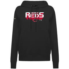 Cincinnati Reds Levelwear Women's Adorn Retro 3D Pullover Hoodie - Black Hoodies