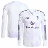 Manchester United 2025/26 Away Long Sleeve Jersey White