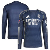 Real Madrid 2025/26 Away Long Sleeve Jersey Blue