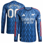 Arsenal 2025/26 Away Long Sleeve Custom Jersey Blue