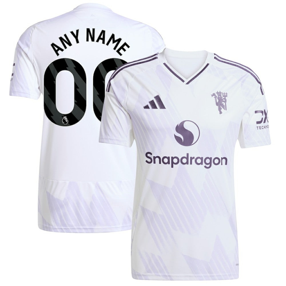 Manchester United 2025/26 Away Replica Custom Jersey White shop
