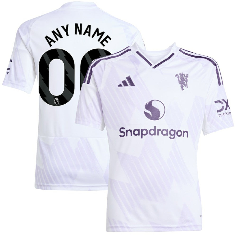 Manchester United Youth 2025/26 Away Replica Custom Jersey White