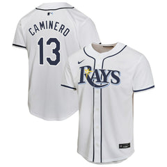 MLB Junior Caminero Tampa Bay Rays Nike Youth Home Player Game Jersey - White