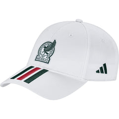 Mexico National Team Unisex FIFA x World Cup 2026 3 Stripes Baseball Adjustable Hat White