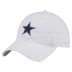 Dallas Cowboys New Era Women's Floral 9TWENTY Adjustable Hat White