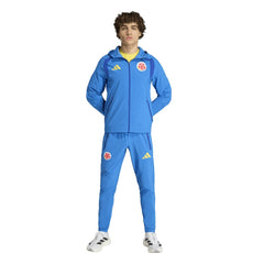 Colombia National Team FIFA x World Cup 2026 Tiro Travel Raglan Full-Zip Windbreaker Hoodie Blue