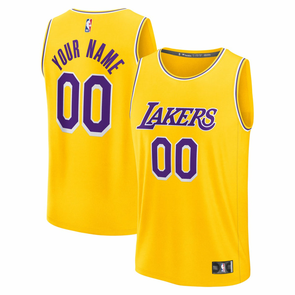 NBA Los Angeles Lakers Fast Break Custom Jersey - Icon Edition - Gold