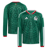 Mexico National Team Youth FIFA x World Cup 2026 Home Replica Long-Sleeve Jersey Green sale
