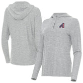 Arizona Diamondbacks Antigua Women's Daybreak Quarter-Zip Hoodie - Heather Gray Hoodies