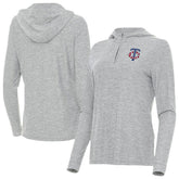 Minnesota Twins Antigua Women's Daybreak Quarter-Zip Hoodie - Heather Gray Hoodies