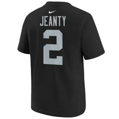 Ashton Jeanty Las Vegas Raiders Youth 2025 NFL Draft First Round Pick Name & Number T-Shirt Black