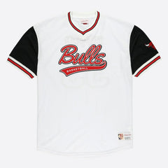 Scottie Pippen Chicago Bulls Player Mesh V-Neck Shirt White