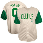 NBA Jayson Tatum Boston Celtics Baseball Jersey - Cream