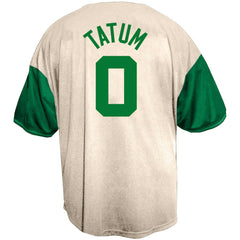 NBA Jayson Tatum Boston Celtics Baseball Jersey - Cream