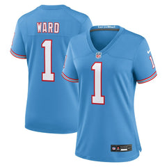 NFL Cam Ward Tennessee Titans Women's 2025 NFL Draft 2nd Alternate Game Jersey - Light Blue