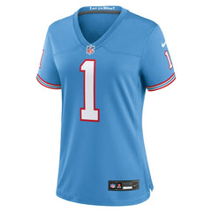 NFL Cam Ward Tennessee Titans Women's 2025 NFL Draft 2nd Alternate Game Jersey - Light Blue