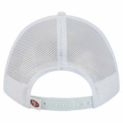 San Francisco 49ers New Era NFL 9FORTY A-Frame M-Crown Adjustable Trucker Hat White