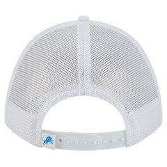 Detroit Lions New Era NFL 9FORTY A-Frame M-Crown Adjustable Trucker Hat White