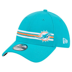 Miami Dolphins New Era Stripes 39THIRTY Flex Hat Aqua