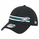 Philadelphia Eagles New Era Stripes 39THIRTY Flex Hat Black