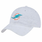 Miami Dolphins New Era Women's Floral 9TWENTY Adjustable Hat White