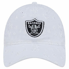 Las Vegas Raiders New Era Women's Floral 9TWENTY Adjustable Hat White