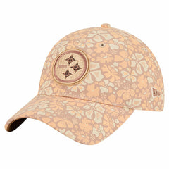 Pittsburgh Steelers New Era Women's Floral 9TWENTY Adjustable Hat Tan