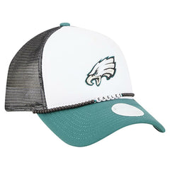 Philadelphia Eagles New Era Women's Friendship Bracelet 9FORTY Adjustable Hat White/Midnight Green