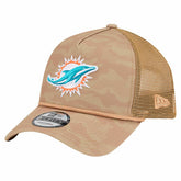 Miami Dolphins New Era Wheat Camo 9FORTY Adjustable Hat Tan