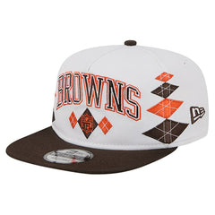 Cleveland Browns New Era Argyle 19TWENTY Adjustable Hat White