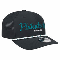 Philadelphia Eagles New Era Script 9SEVENTY Adjustable Hat Black