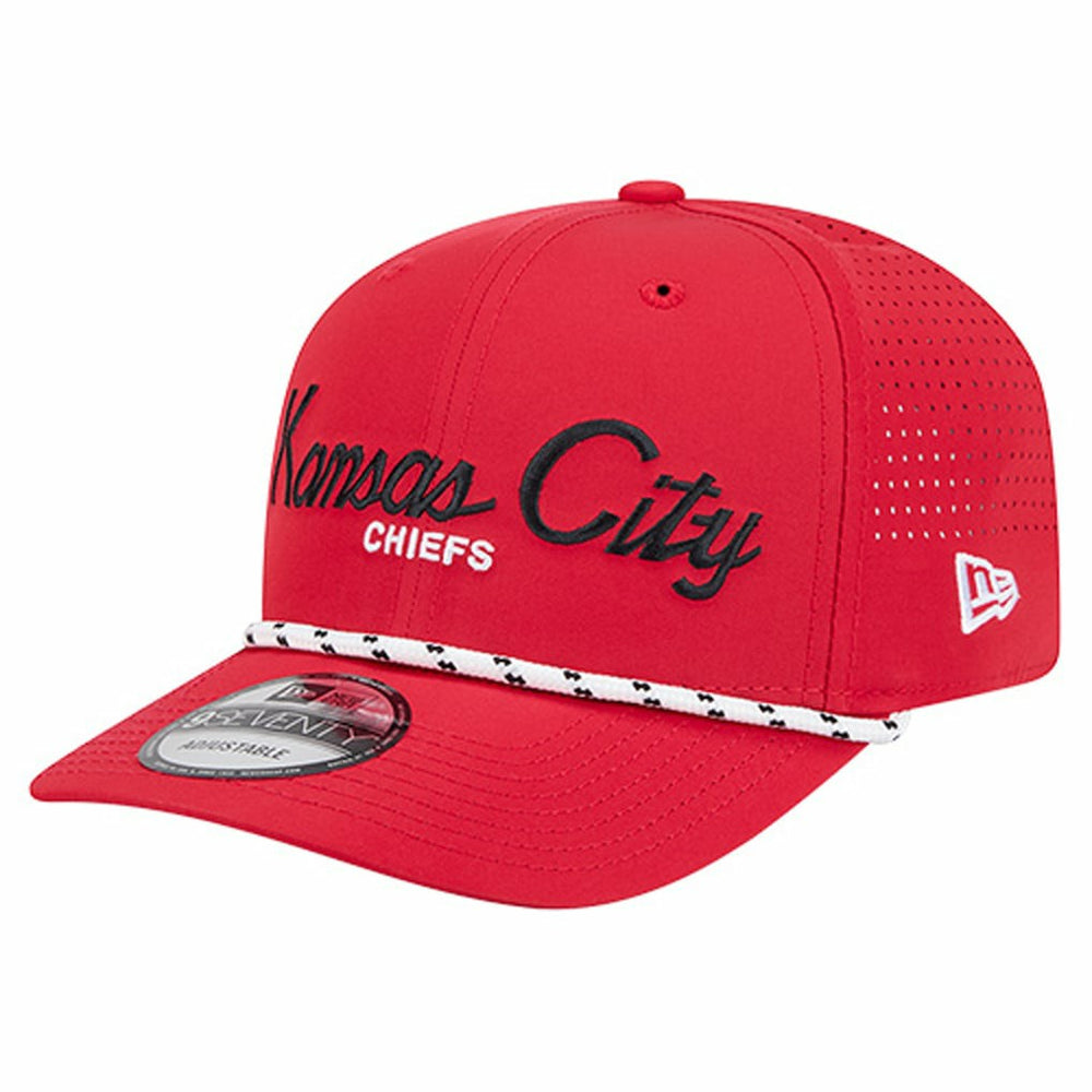 Kansas City Chiefs New Era Script 9SEVENTY Adjustable Hat Red