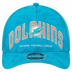 Miami Dolphins New Era Tie Dye Fade 9Forty M-Crown A-Frame Adjustable Hat Aqua