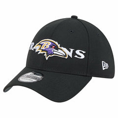 Baltimore Ravens New Era Overlap Logo 39THIRTY Stretch Fit Hat Black