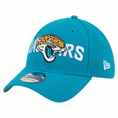 Jacksonville Jaguars New Era Overlap Logo 39THIRTY Stretch Fit Hat Teal