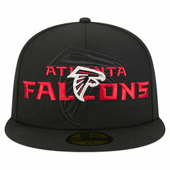Atlanta Falcons New Era Overlap Wordmark 59FIFTY Fitted Hat Black