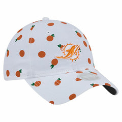 Miami Dolphins New Era Women's Fruit Pattern 9TWENTY Adjustable Hat White