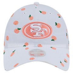 San Francisco 49ers New Era Women's Fruit Pattern 9TWENTY Adjustable Hat White