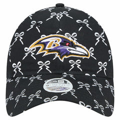 Baltimore Ravens New Era Women's Ribbon 9TWENTY Adjustable Hat Black
