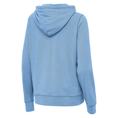 Chicago Cubs Antigua Women's Alternate Logo Justice Pullover Hoodie - Heather Powder Blue Hoodies