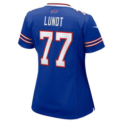 NFL Chase Lundt Buffalo Bills Women's Team Game Jersey - Royal