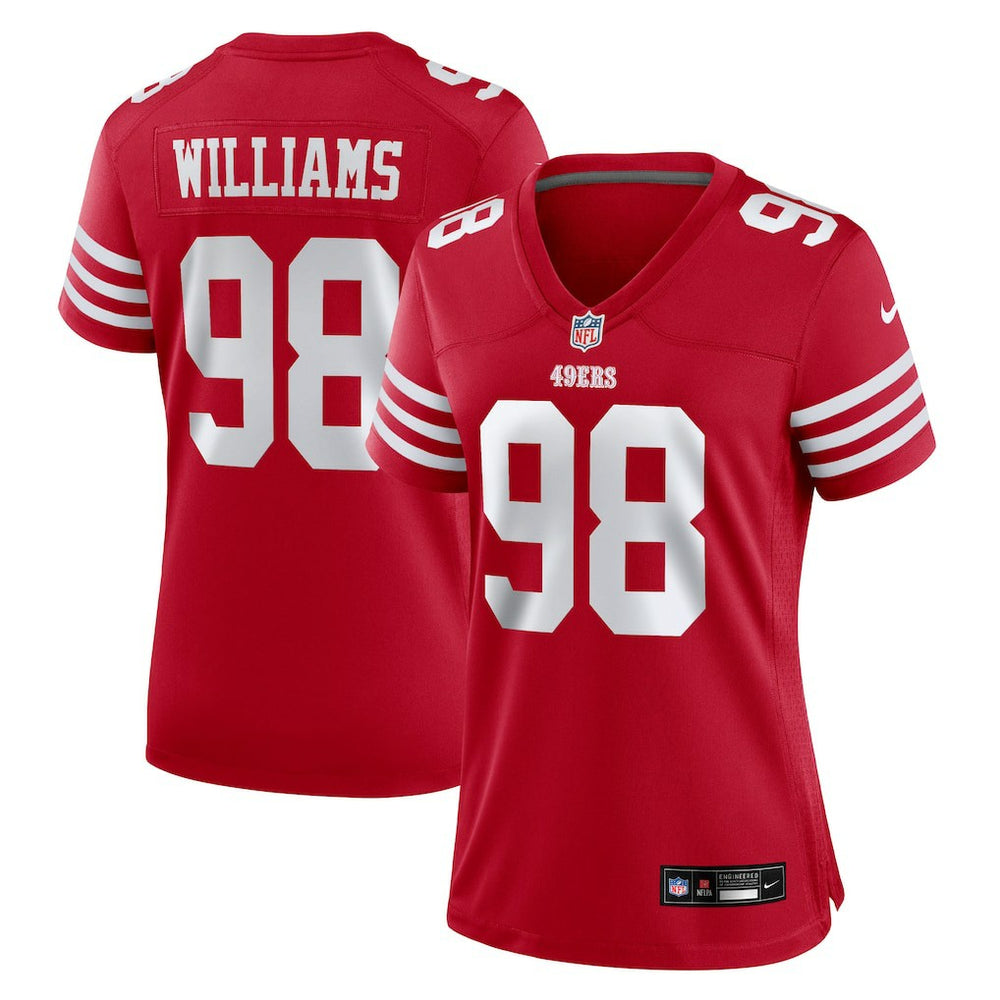 NFL Mykel Williams San Francisco 49ers Women's Team Game Jersey - Scarlet