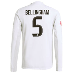 Jude Bellingham Real Madrid 2025/26 Home Long Sleeve Jersey White shop