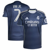 Vini Jr. Real Madrid 2025/26 Away Replica Player Jersey Blue