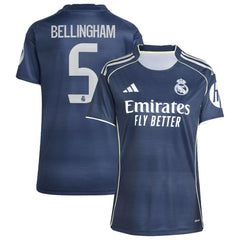 Jude Bellingham Real Madrid Women's 2025/26 Away Replica Player Jersey Blue