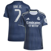 Vini Jr. Real Madrid Women's 2025/26 Away Replica Player Jersey Blue