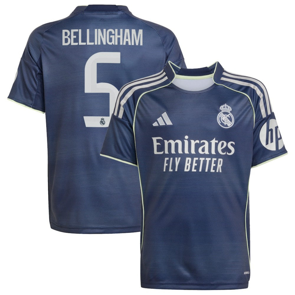 Jude Bellingham Real Madrid Youth 2025/26 Away Replica Player Jersey Blue
